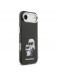 Karl Lagerfeld iPhone 17 Air Case Aquarelle MagSafe Karl Choupette Black