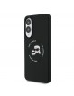 Karl Lagerfeld Samsung S25 Edge Case Silicone Double Heads MagSafe Black