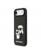 Karl Lagerfeld iPhone 17 Air Case 3D Rubber Karl Choupette Black