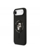 Karl Lagerfeld iPhone 17 Air Case MagSafe Silicone Karl Choupette Black