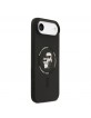 Karl Lagerfeld iPhone 17 Air Case MagSafe Silicone Karl Choupette Black