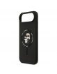 Karl Lagerfeld iPhone 17 Air Case MagSafe Silicone Karl Choupette Black
