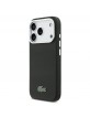 Lacoste iPhone 17 Pro Max Hülle Case Iconic Petit Pique Metal Logo MagSafe Schwarz