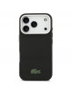 Lacoste iPhone 17 Pro Max Hülle Case Iconic Petit Pique Metal Logo MagSafe Schwarz
