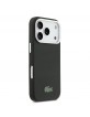Lacoste iPhone 17 Pro Max Hülle Case Iconic Petit Pique Metal Logo MagSafe Schwarz
