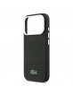Lacoste iPhone 17 Pro Max Hülle Case Iconic Petit Pique Metal Logo MagSafe Schwarz