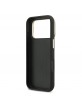 Guess iPhone 17 Pro Case Grained 4G Logo Stand Camera Frame Black