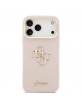 Guess iPhone 17 Pro Max Hülle Case Grained 4G Logo Stand Camera Frame Rosa