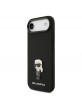Karl Lagerfeld iPhone 17 Air Hülle Case Silikon Metal Ikonik Schwarz