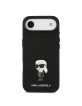 Karl Lagerfeld iPhone 17 Air Hülle Case Silikon Metal Ikonik Schwarz