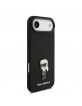 Karl Lagerfeld iPhone 17 Air Hülle Case Silikon Metal Ikonik Schwarz