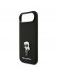 Karl Lagerfeld iPhone 17 Air Hülle Case Silikon Metal Ikonik Schwarz