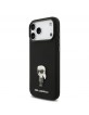 Karl Lagerfeld iPhone 17 Pro Max Hülle Case Silikon Metal Ikonik Schwarz