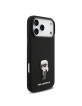 Karl Lagerfeld iPhone 17 Pro Max Hülle Case Silikon Metal Ikonik Schwarz