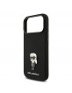 Karl Lagerfeld iPhone 17 Pro Max Hülle Case Silikon Metal Ikonik Schwarz