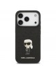 Karl Lagerfeld iPhone 17 Pro Hülle Case Fixed Glitter Metal Ikonik Schwarz