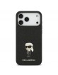Karl Lagerfeld iPhone 17 Pro Max Hülle Case Fixed Glitter Metal Ikonik Schwarz