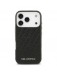 Karl Lagerfeld iPhone 17 Pro Hülle Case Grained Repeated Logo MagSafe Schwarz