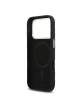 Karl Lagerfeld iPhone 17 Pro Hülle Case Grained Repeated Logo MagSafe Schwarz