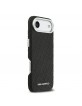 Karl Lagerfeld iPhone 17 Air Case Grained Repeated Logo MagSafe Black