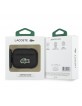 Lacoste AirPods Pro 3 Hülle Case Cover Petit Pique Croc Logo Patch Schwarz