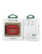 Lacoste AirPods Pro 3 Hülle Case Cover Petit Pique Croc Logo Patch Rot