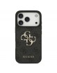 Guess iPhone 17 Pro Hülle Case 4G Muster Metal Logo Grau