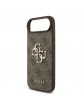 Guess iPhone 17 Air Hülle Case 4G Muster Metal Logo Braun