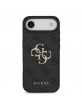 Guess iPhone 17 Air Hülle Case 4G Muster Metal Logo Grau