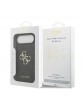 Guess iPhone 17 Air Hülle Case 4G Muster Metal Logo Grau