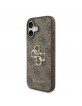 Guess iPhone 17 Hülle Case 4G Muster Metal Logo Braun