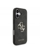 Guess iPhone 17 Hülle Case 4G Muster Metal Logo Grau