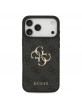 Guess iPhone 17 Pro Max Hülle Case 4G Muster Metal Logo Grau