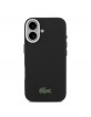 Lacoste iPhone 17 Hülle Case Iconic Petit Pique Metal Logo MagSafe Schwarz