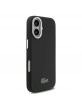 Lacoste iPhone 17 Hülle Case Iconic Petit Pique Metal Logo MagSafe Schwarz