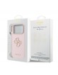 Guess iPhone 17 Pro Hülle Case Resin Logo Rosa