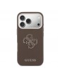 Guess iPhone 17 Pro Hülle Case Resin Logo Braun