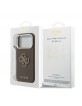 Guess iPhone 17 Pro Max Hülle Case Resin Logo Braun