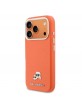 Karl Lagerfeld iPhone 17 Pro Hülle Case Karl Choupette Metal Pins MagSafe Orange