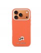 Karl Lagerfeld iPhone 17 Pro Max Hülle Case Karl Choupette Metal Pins MagSafe Orange