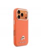 Karl Lagerfeld iPhone 17 Pro Max Hülle Case Karl Choupette Metal Pins MagSafe Orange