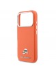 Karl Lagerfeld iPhone 17 Pro Max Hülle Case Karl Choupette Metal Pins MagSafe Orange