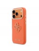 Guess iPhone 17 Pro Hülle Case Resin Logo Orange