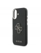 Guess iPhone 17 Hülle Case Resin Logo Schwarz