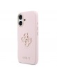 Guess iPhone 17 Hülle Case Resin Logo Rosa