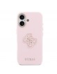 Guess iPhone 17 Hülle Case Resin Logo Rosa