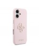 Guess iPhone 17 Hülle Case Resin Logo Rosa