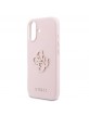 Guess iPhone 17 Hülle Case Resin Logo Rosa