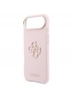 Guess iPhone 17 Air Hülle Case Resin Logo Rosa