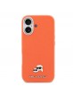 Karl Lagerfeld iPhone 17 Hülle Case Karl Choupette Metal Pins MagSafe Orange